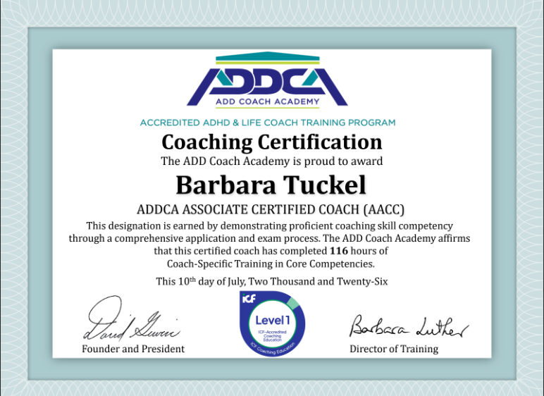 ADHD Coach Certificate